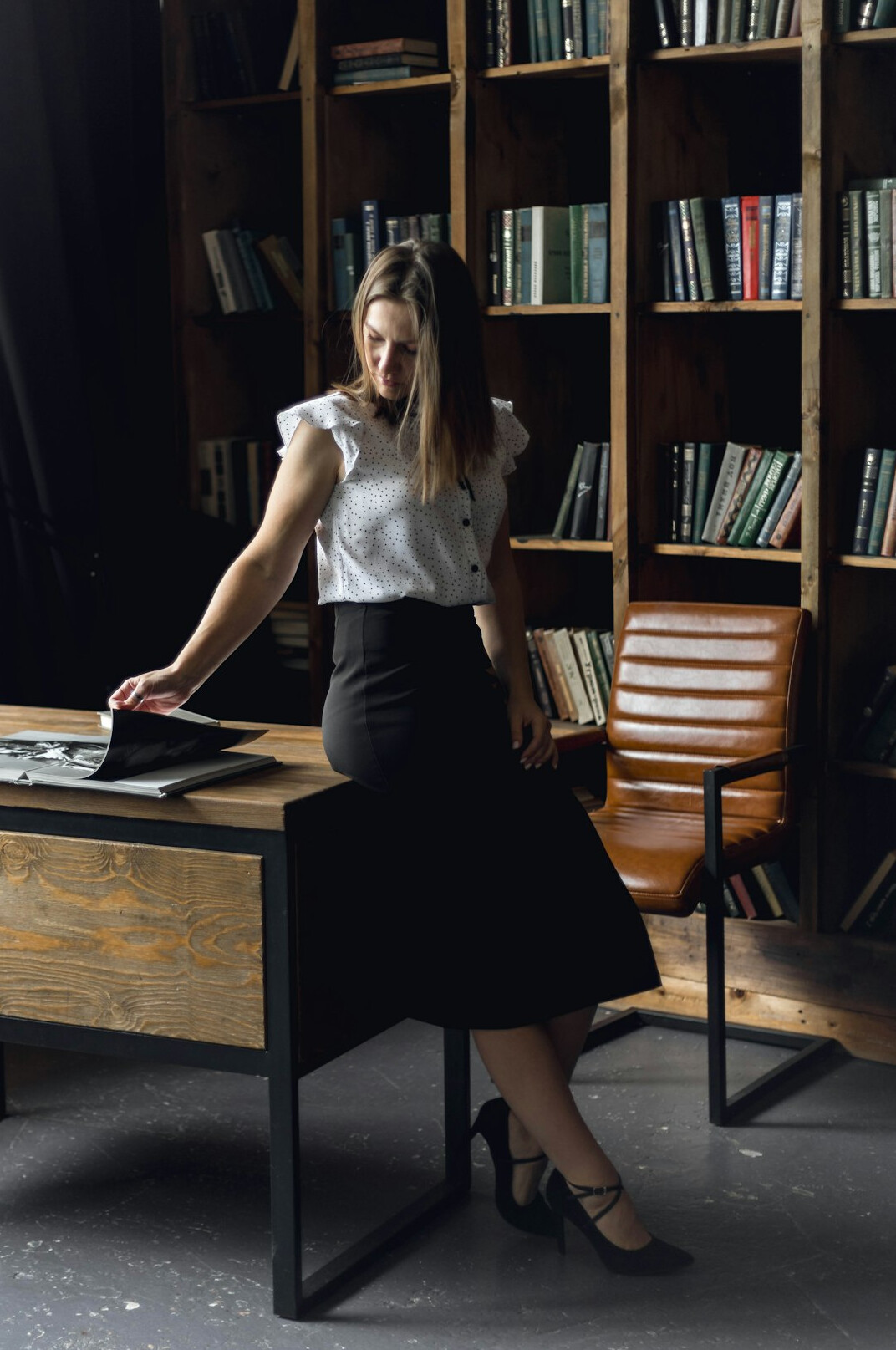 woman writer at desk